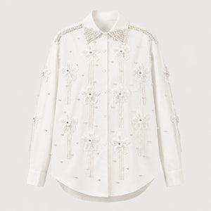 Pearl Floral Appliqué Shirt WHD0606040