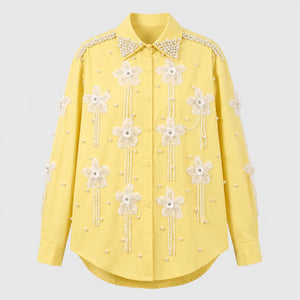 Pearl Floral Appliqué Shirt WHD0606040