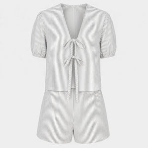 Gingham Tie Front Romper WHD0606041