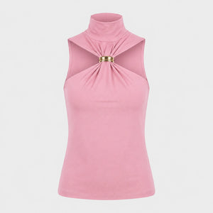 Gold Ring Cutout Top WHD0606042