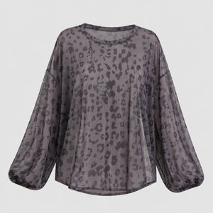 Gray Tie-Dye Long Sleeve Tee WHD0606044