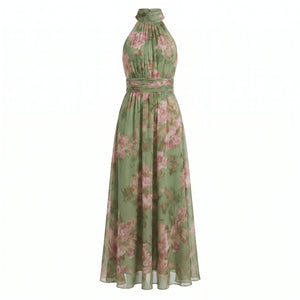 Floral Halter Maxi Dress WHD0606048