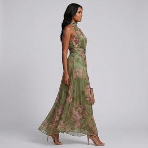 Floral Halter Maxi Dress WHD0606048