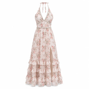 Floral Halter Maxi Dress WHD0606049
