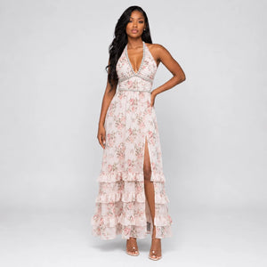 Floral Halter Maxi Dress WHD0606049