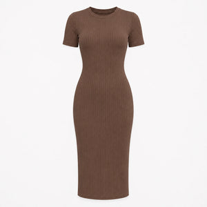 Ribbed Knit Midi Dress WHD0606052