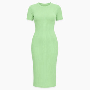 Ribbed Knit Midi Dress WHD0606052