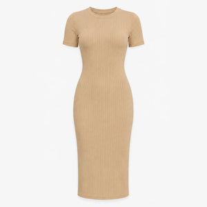 Ribbed Knit Midi Dress WHD0606052