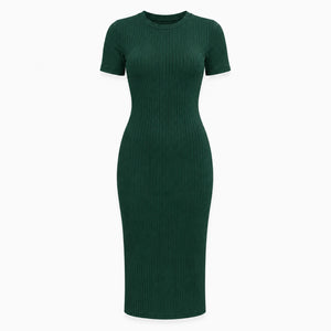 Ribbed Knit Midi Dress WHD0606052