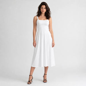 White Tie-Back Midi Dress WHD0606061