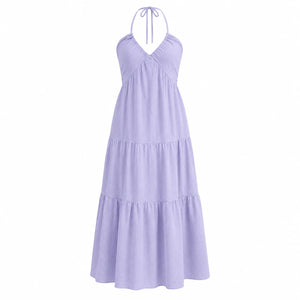 Halter Tie-Back Maxi Dress WHD0606064