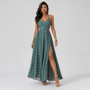 Boho Slit Maxi Dress WHD0606066