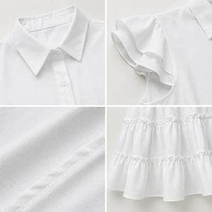 Ruffle Tiered Shirt Dress WHD0606068