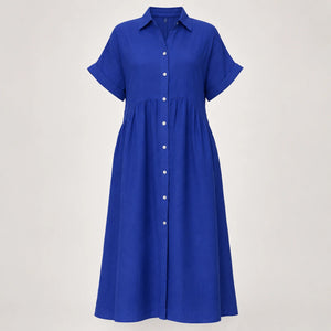 Striped Button Shirt Dress WHD0606069