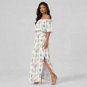 Floral Off-Shoulder Maxi Dress WHD0606072