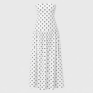 Polka Dot Strapless Maxi Dress WHD0606076
