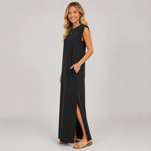 Sleeveless Side Slit Maxi Dress WHD0606080