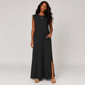 Sleeveless Side Slit Maxi Dress WHD0606080