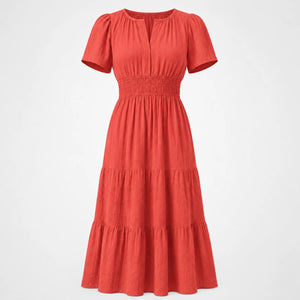 Tiered Smocked Midi Dress WHD0606082