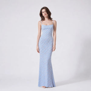 Floral Open Back Maxi Dress WHD0606083