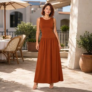 Ruched Waist Maxi Dress WHD0606091