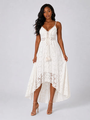 Lace V-Neck Maxi Dress WHD0606097