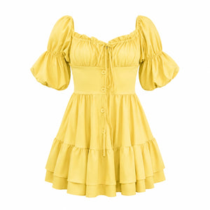 Puff Sleeve Mini Dress WHD0606098