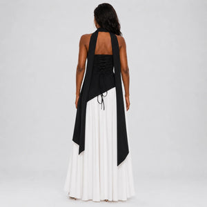 Strapless Colorblock Maxi Dress WHD0606102