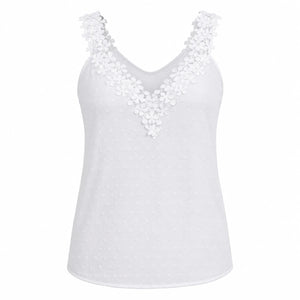 Floral Lace Sleeveless Top WHD0606107