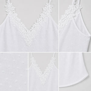 Floral Lace Sleeveless Top WHD0606107