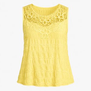 Lace Yoke Sleeveless Top WHD0606109