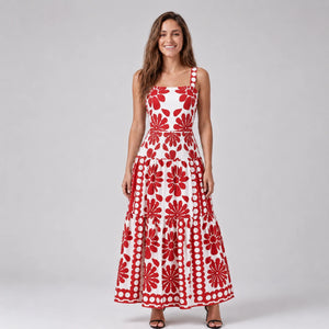Floral Smocked Maxi Dress WHD0606112