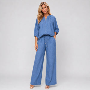 Zip Front Wide Leg Set WHD0606133