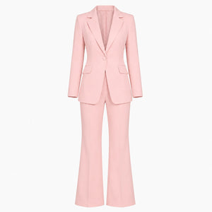 Yellow Tailored Suit Set WHD0606134