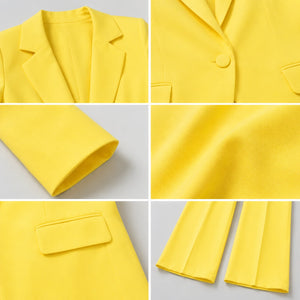 Yellow Tailored Suit Set WHD0606134