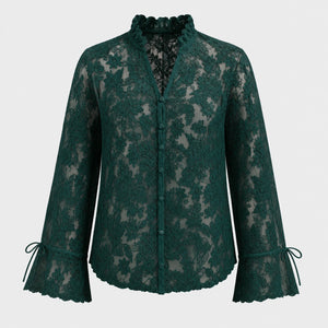 Floral Lace Button Blouse WHD0606149