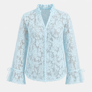Floral Lace Button Blouse WHD0606149