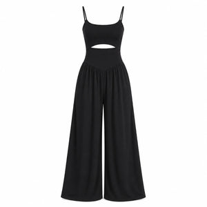 Open Back Wide Leg Jumpsuit WHD0606152