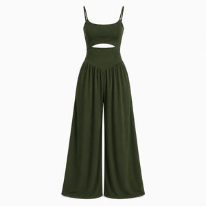 Open Back Wide Leg Jumpsuit WHD0606152