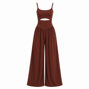 Open Back Wide Leg Jumpsuit WHD0606152