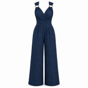 Open Back Wide Leg Jumpsuit WHD0606154
