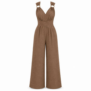 Open Back Wide Leg Jumpsuit WHD0606154