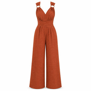 Open Back Wide Leg Jumpsuit WHD0606154