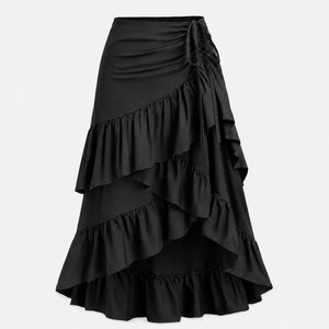 Tiered Ruffle Maxi Skirt WHD0606171