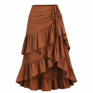 Tiered Ruffle Maxi Skirt WHD0606171