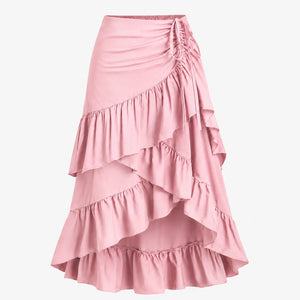 Tiered Ruffle Maxi Skirt WHD0606171
