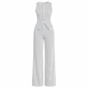Striped Wide Leg Matching Set WHD0606173