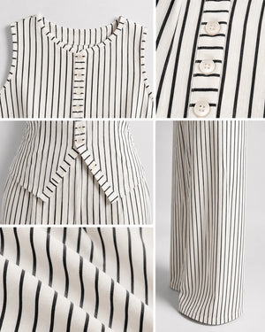 Striped Wide Leg Matching Set WHD0606173
