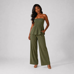 Smocked Crop Maxi Set WHD0606174