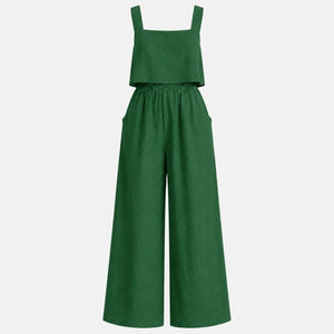 Square Neck Wide Leg Jumpsuit WHD0606175